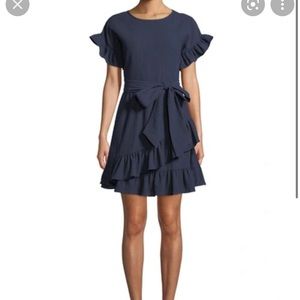 Michael Kors Navy Dress with Ruffles